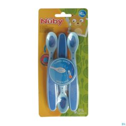 Nûby Cuillères thermosensibles - bleu -3p -  3m+