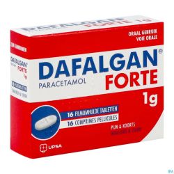 Dafalgan forte sec 1g tabl 16