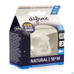 Difrax Sucette Natural 18m+ Nuit