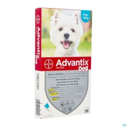 Advantix 100/ 500 Chiens 4<10kg Fl 6x1,0ml