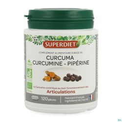 Superdiet Curcuma Curcumine Piperine Caps 120