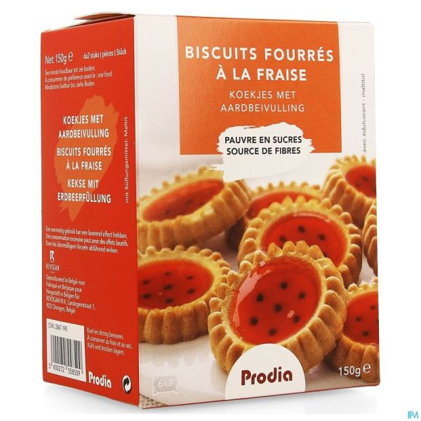 Prodia Biscuits Fourres Fraise 150g 5850 Revogan