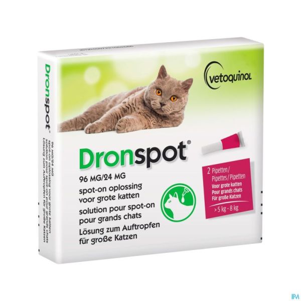 Dronspot 96mg/24mg Spot-on Chat Grand >5-8kg Pip 2