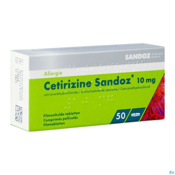 Cetirizine Sandoz Comp 50 X 10mg