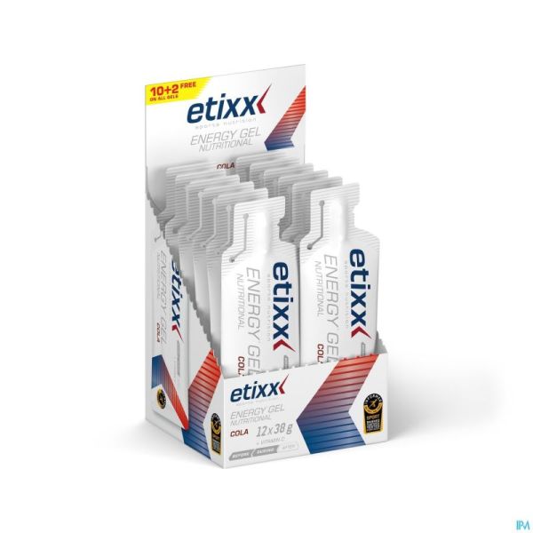 Etixx Nutritional Energy Gel Cola 12x38g