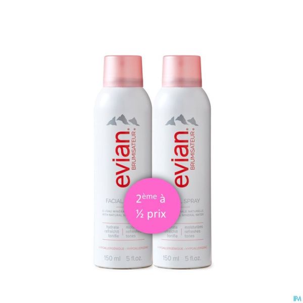 Evian Brumisateur Duo 2x150ml 2e-50%