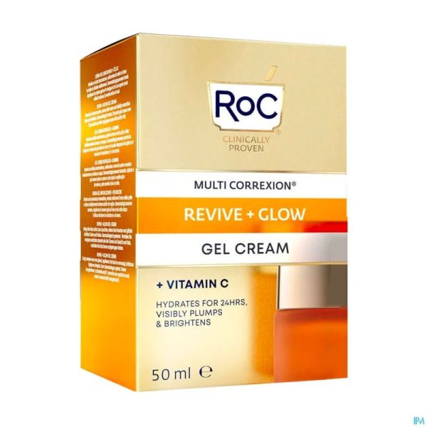 Roc Multi Correx.revive+glow Gel Cream Pot 50ml