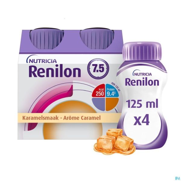 Renilon 7.5 Caramel Bouteille 4x125ml 177026 Nf