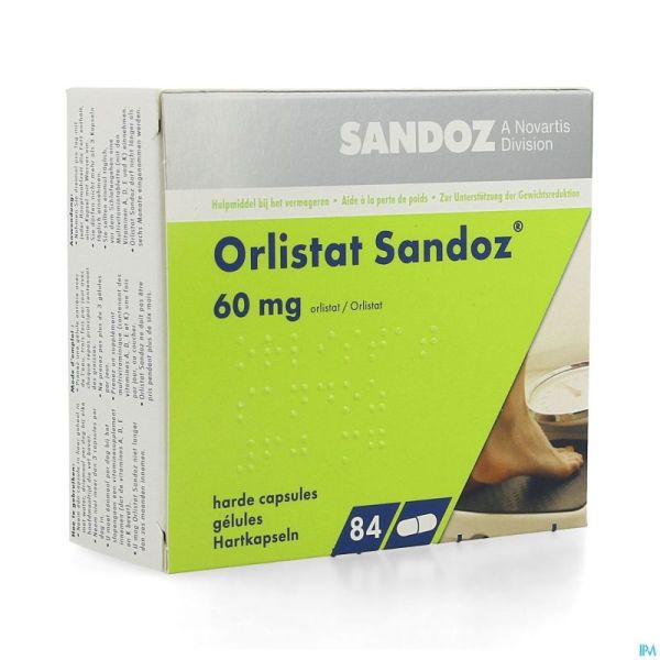 Orlistat Sandoz Caps Dure 84 X 60mg