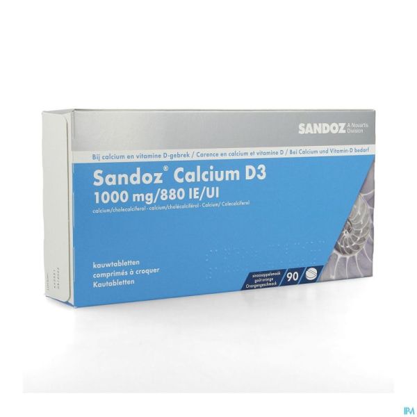 Sandoz Calcium D3 Comp A Macher 90x1000 mg/880ie