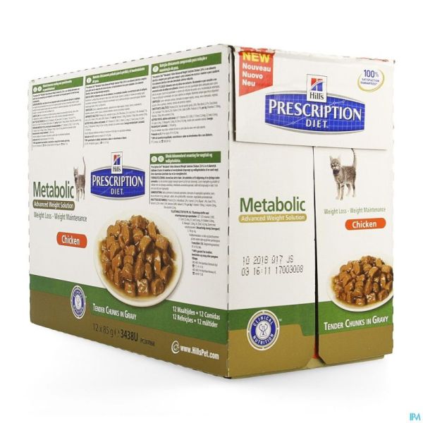 Prescription Diet Feline Metabolic Pouch 12 X 85g
