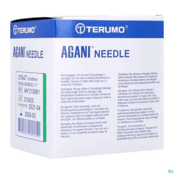 Terumo Aiguille Agani 21g 2 Rb Vert 100
