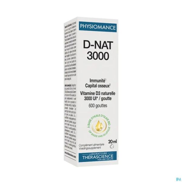 D-nat 3000 Fl Gutt 20ml Physiomance Phy342