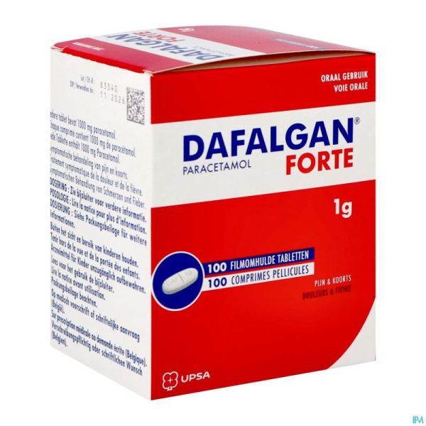 Dafalgan forte 1g comp pell 100