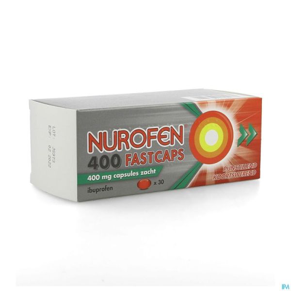 Nurofen 400 Fastcaps 400mg Pi Pharma Caps 30 Pip