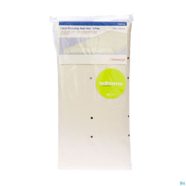 Tapis Bain-douche Ctc A/derap. Blanc 76x35,5cm