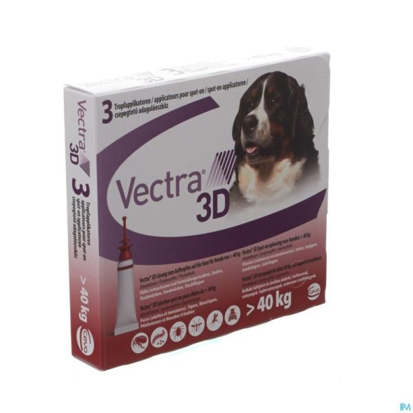 Vectra 3d Sol Spot-on Chien Pipet 3x8,0ml
