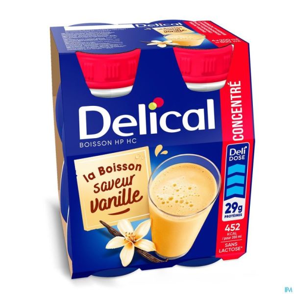 Delical Concentre Vanille 4x200ml