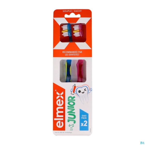 Elmex Brosse A Dents Junior Souple 6-12ans Duopack