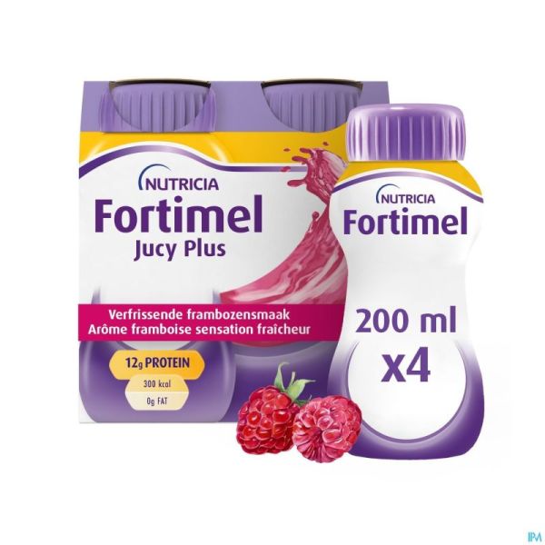 Fortimel Jucy Plus Framb.sens.fraich4x200ml 185087