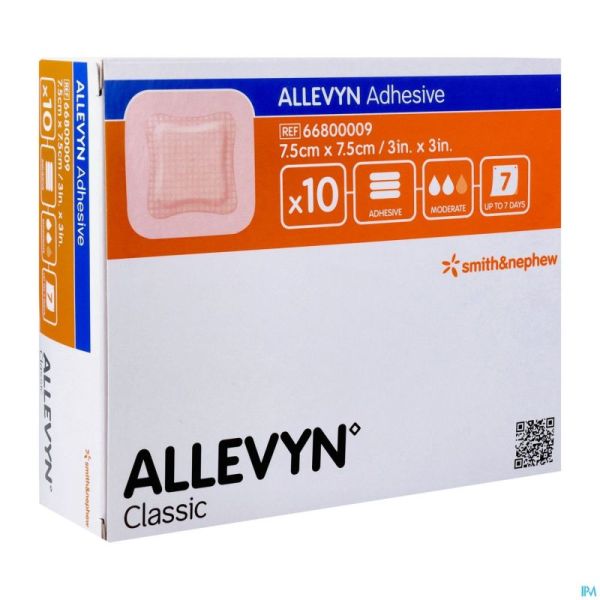 Allevyn Pans Adh Hydrocel. 7,5x 7,5cm 10 66800009