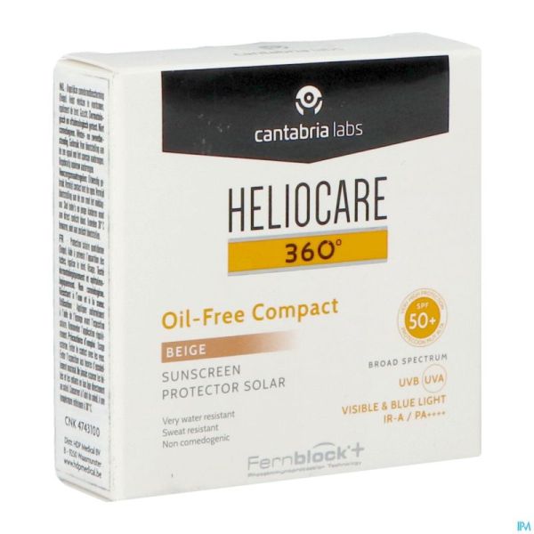 Heliocare 360° Oil Free Compact Spf50+ Beige 10g