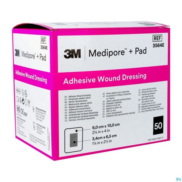 Medipore + Pad 3m 6x10,0cm 50 3564e