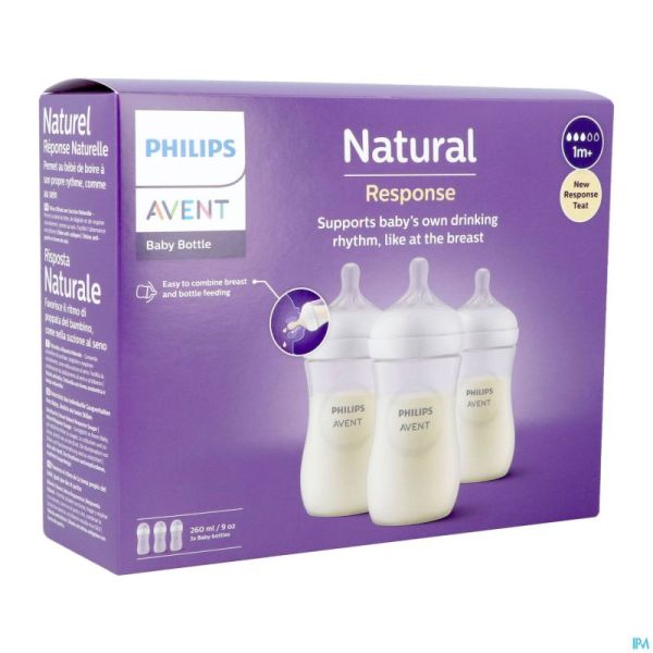 Philips Avent Natural 3.0 Biberon Trio 3x260ml