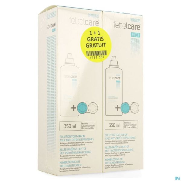 Febelcare Eye 1 Solution Lentille 350ml 1+1 Grat.