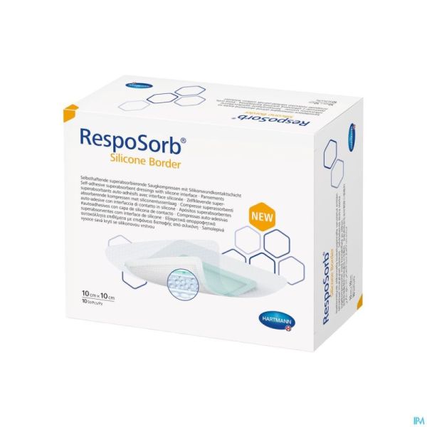 Resposorb Silicone Border 10x10cm 10 4130010