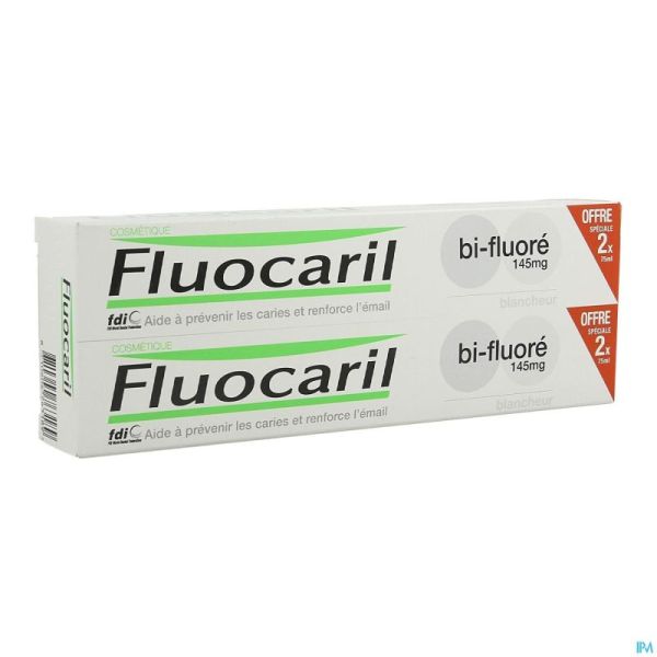 Fluocaril Dentifrice Bi-fluore 145 Blanche 2x75ml