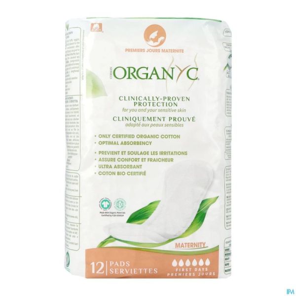 Organyc Serviette Maternite Premiers Jours 12