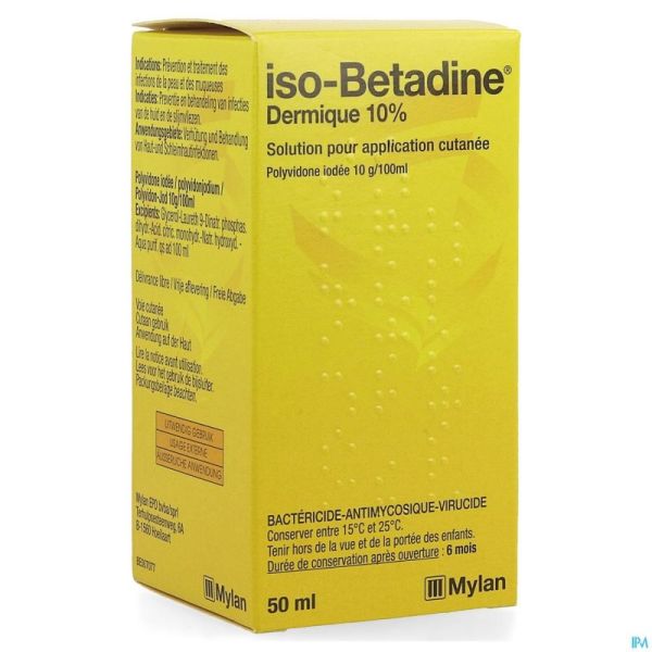 Iso Betadine Dermique 10% Sol Fl 50ml
