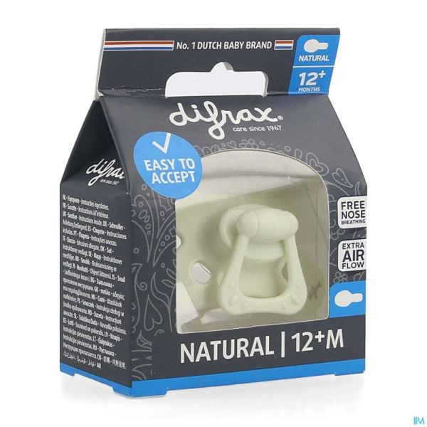Difrax Sucette Natural 12m+ Uni/pure Assorti