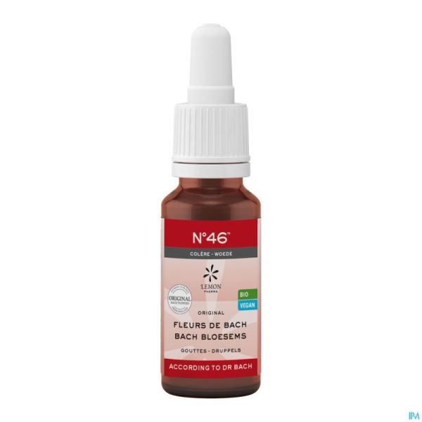 Fleurs de Bach Bio N°46 Gouttes Colère 20ml
