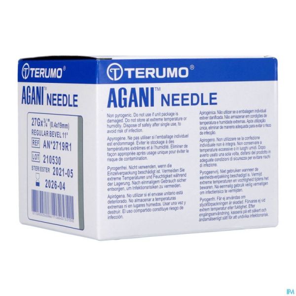 Terumo Aiguille Agani 27g 3/4 Rb Gris 100