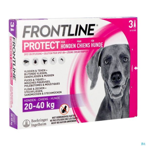Frontline Protect Spot On Sol Chien 20-40kg Pipet3