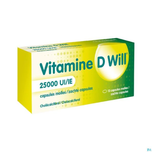 Vitamine D Will 25000ui Caps Molle 12