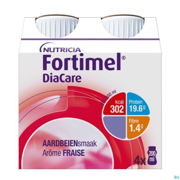 Fortimel DiaCare goût fraise Bouteilles 4x200ml