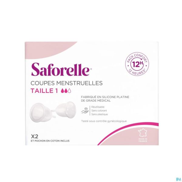 Saforelle Coupes Menstruelles Pack Confort 12h T1