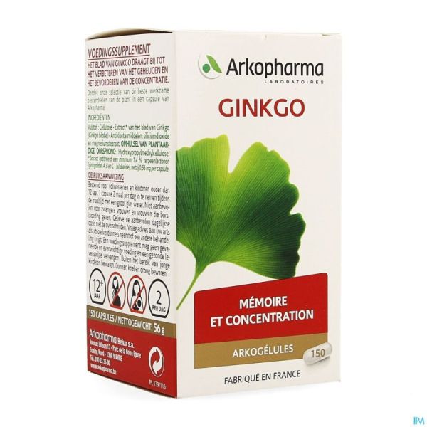 Arkogelules Ginkgo Biloba Vegetal 150 Cfr 3733110