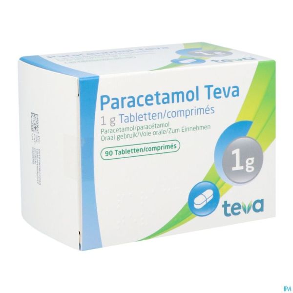 Paracetamol teva 1 g comp  90 x 1 g blister