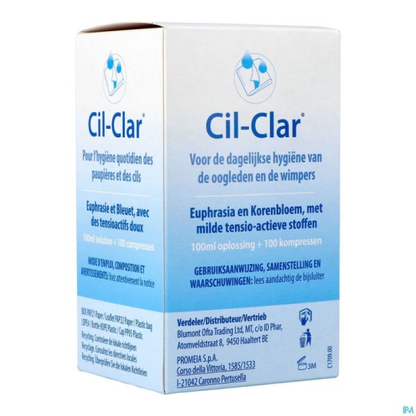 Cil-clar Hygiene Paupiere 100ml+cp 100 Nf