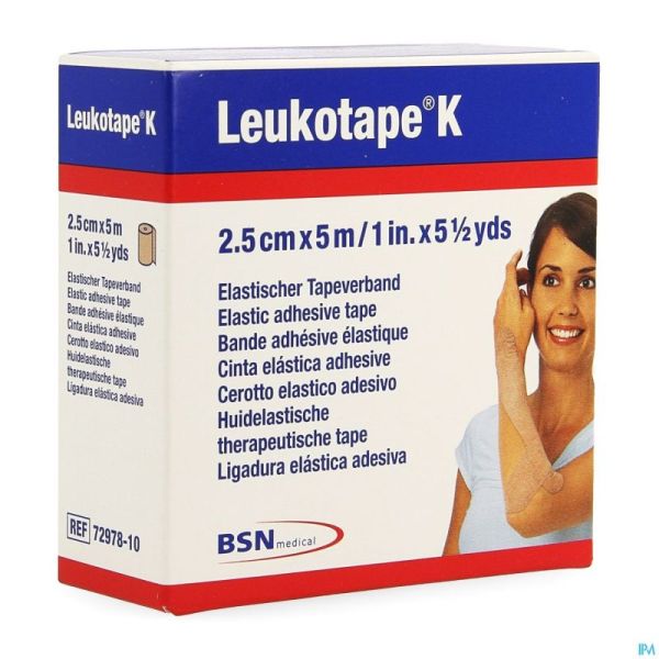 Leukotape K Bande Adh Elast Chair 2,5cmx5m 1