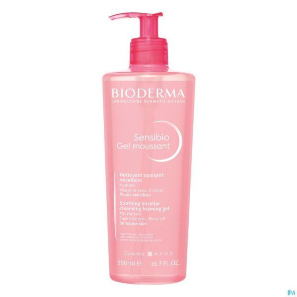 Bioderma Sensibio Gel Moussant Fl Pompe 500ml