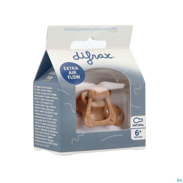 Difrax Sucette Natural 6m+ Uni Caramel