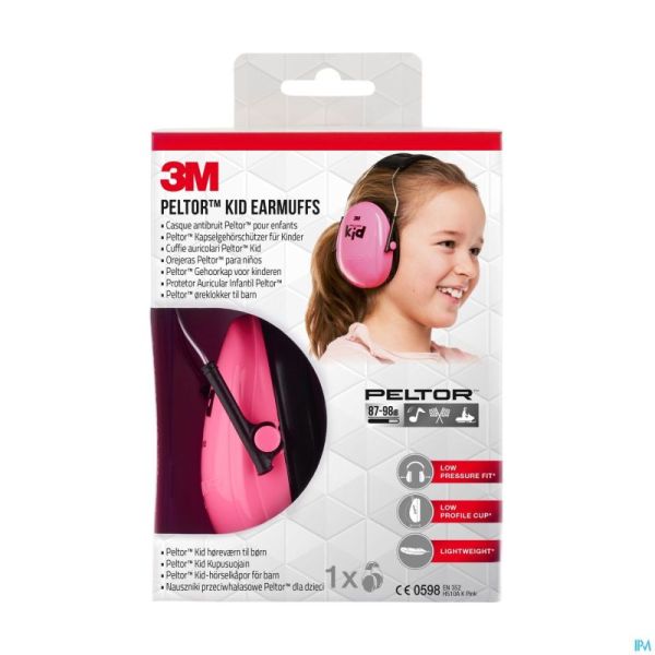 Peltor Hearing Protector Kid Neon Pink 1
