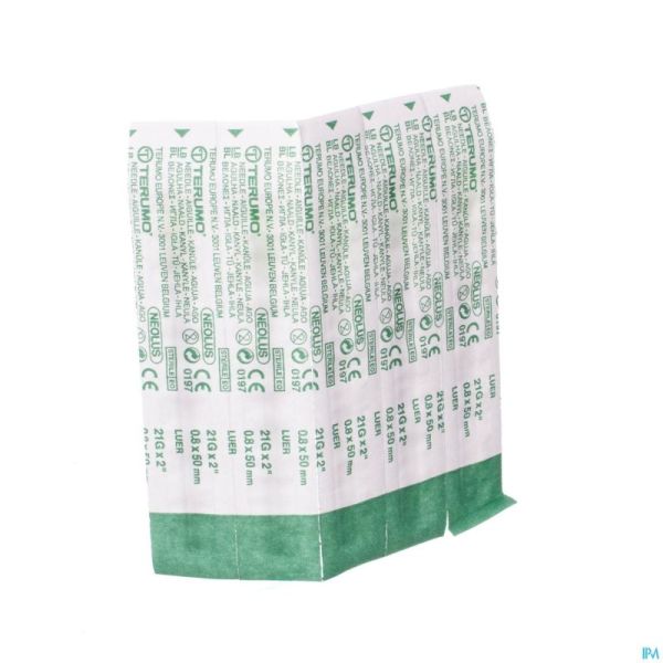 Terumo Aiguille Agani 21g 2 Rb Vert 10