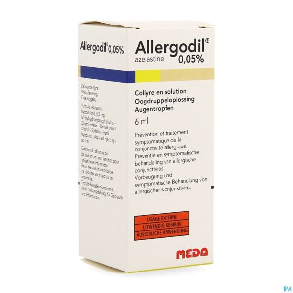 Allergodil 0,05% Pi Pharma Collyre 6ml Pip