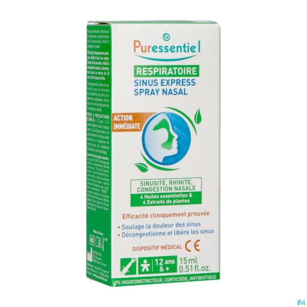 Puressentiel Respi Sinus Expres.spray Nas.bio 15ml